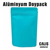 Turkuaz renkli alüminyum doypack ambalaj