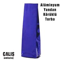 Mavi Renkli Alüminyum Yandan Körüklü Torba