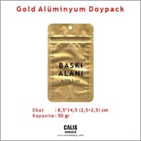 8,5x14,5 cm Gold Alüminyum Doypack