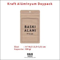 11x18,5 cm Kraft Alüminyum Doypack