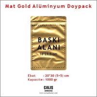 20x30 cm Mat Gold Alüminyum Doypack