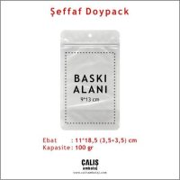 11x18,5 cm Şeffaf Doypack