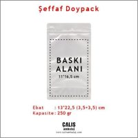 13x22,5 cm Şeffaf Doypack
