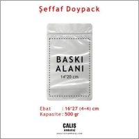 16x27 cm Şeffaf Doypack