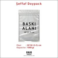 20x30 cm Şeffaf Doypack