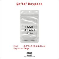 8,5x14,5 cm Şeffaf Doypack