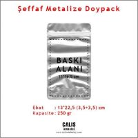 13x22,5 cm Şeffaf Metalize Doypack