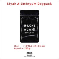 13x22,5 cm Siyah Alüminyum Doypack