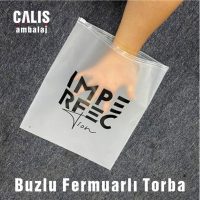 Firma baskılı buzlu fermuarlı torba