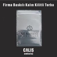 Firma baskılı kalın kilitli poşet