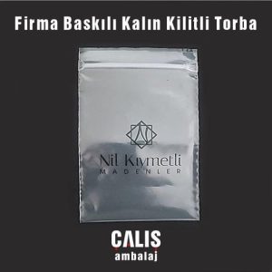 Firma baskılı kalın kilitli poşet