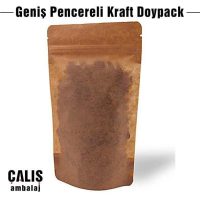Geniş Pencereli Kraft Doypack Ambalaj