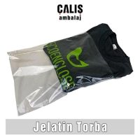 Baskılı jelatin torba. Şeffaf PP jelatin poşet üzerinde tek renk ECOENCLOSE firma baskısı mevcut.