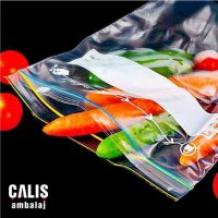 Gıda paketlemesi için kullanılan özel üretim baskılı kilitli torba.