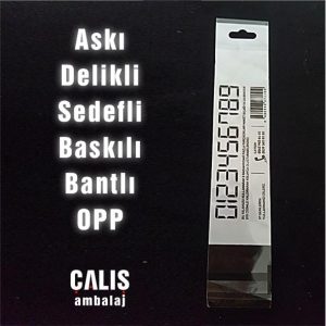 Meksika şapka askı delikli sedefli baskılı bantlı OPP Torba.