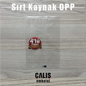 4'lü Paket için tasarlanan baskılı sırt kaynak OPP poşet. Şeffaf torba üzerinde 6 renk baskı mevcut.