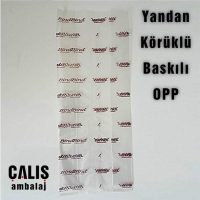 'Bind' firma baskılı şeffaf yandan körüklü OPP torba.
