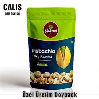 Yeşil renkli Nutree marka antep fıstığı Özel Üretim Doypack Ambalajı.