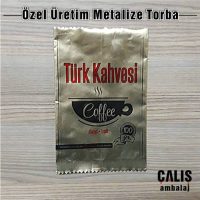 Türk kahvesi, 100 gram, özel üretim metalize poşet ile paketlenmiş.