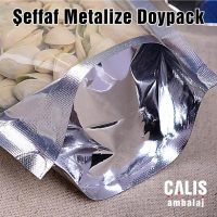 İçinde Antep Fıstığı olan şeffaf metalize doypack torba